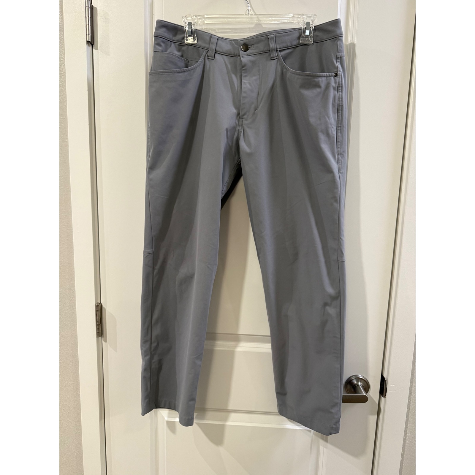 Lululemon Mens Abc Pant Slim Fit Gray 5-Pocket Technical Trousers Size 32x28